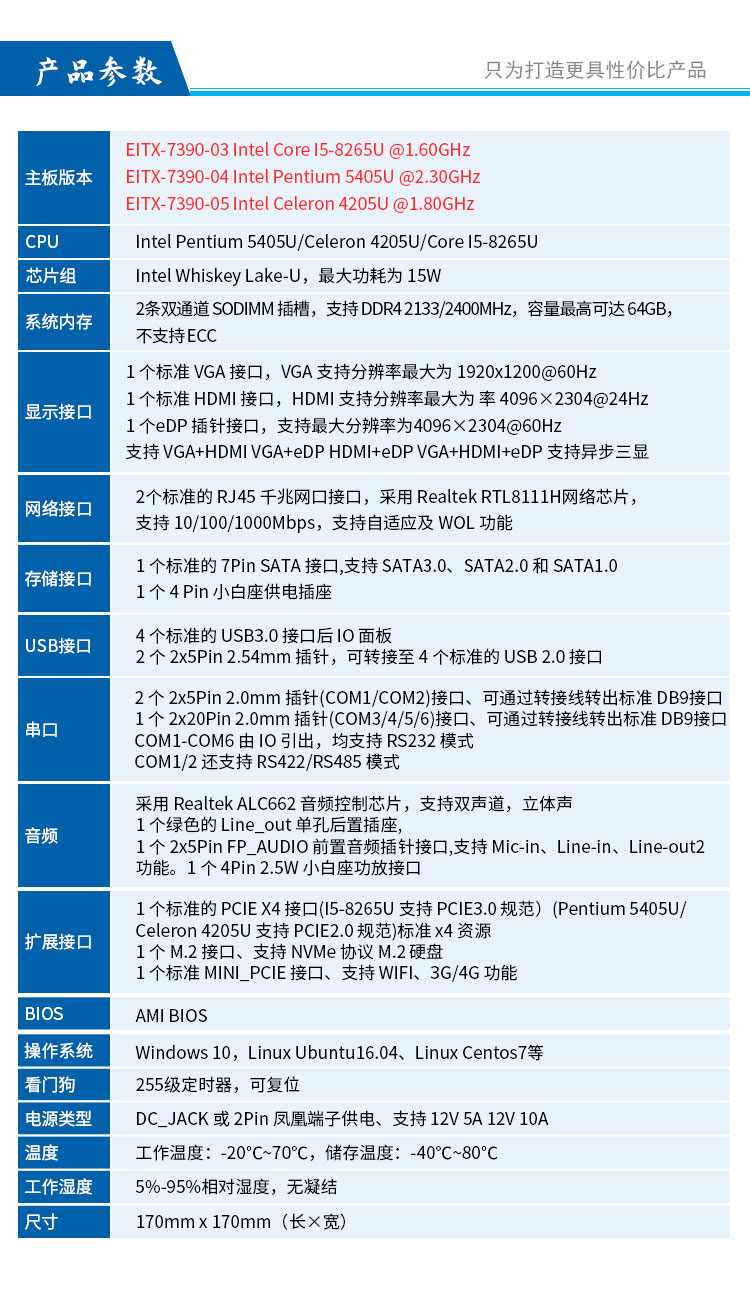 EITX-7390嵌入式工控主板